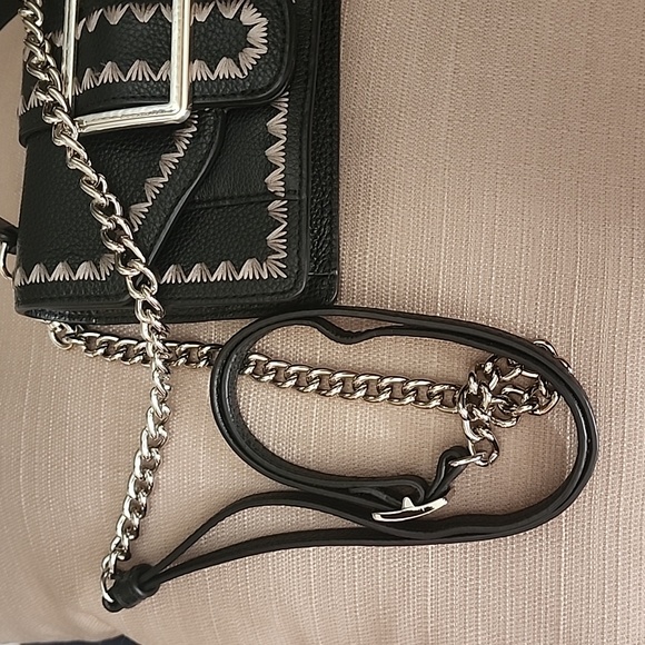 New Brighton "On the Edge" Black Pebble Leather Crossbody, NWT - Picture 9 of 9